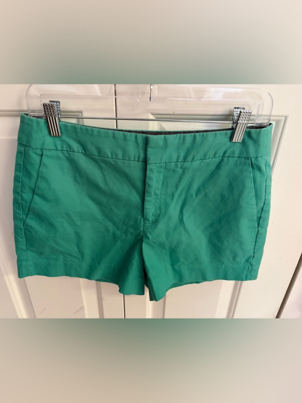 Banana Republic Teal Tailored Cotton-Blend Shorts
